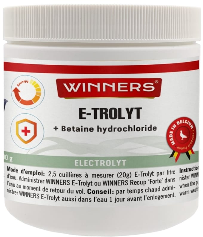Belgian Winners E-Trolyt 300g - voor postduiven - herstel, regulator vochthuishouding, energie