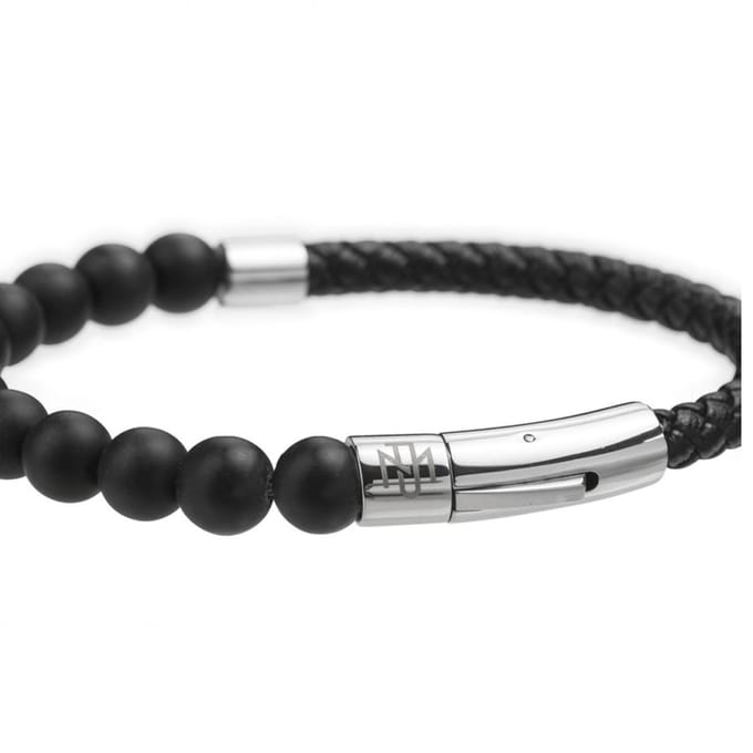 Paul McNeal MB0008SBB Lederen Armband Lengte 21cm