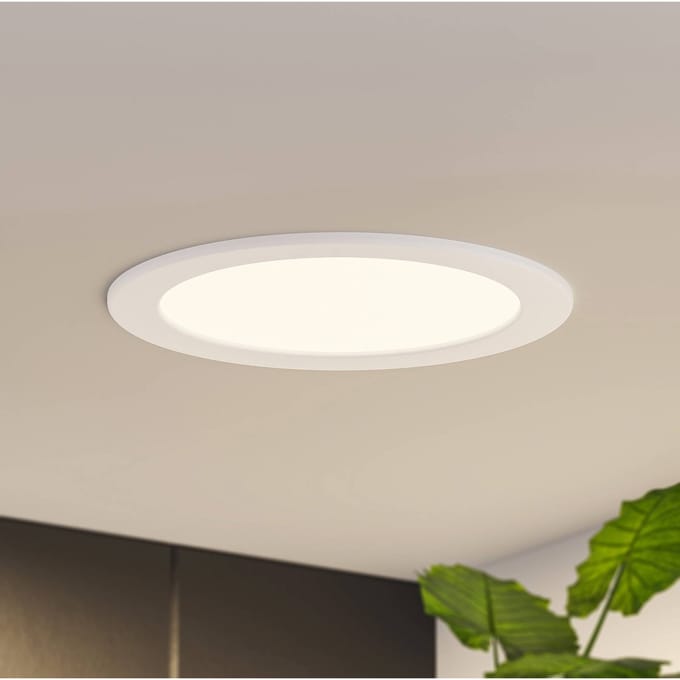 Prios LED inbouwlamp Cadance, wit, 22 cm, CCT, IP44