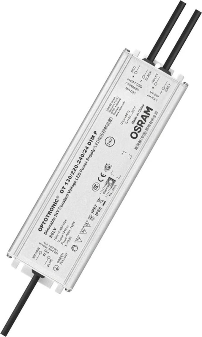 OSRAM HOMELIGHTING OT 130/220…240/24 DIM P LED-transformator Constante spanning 140 W 24 V/DC Dimbaar 1 stuk(s)