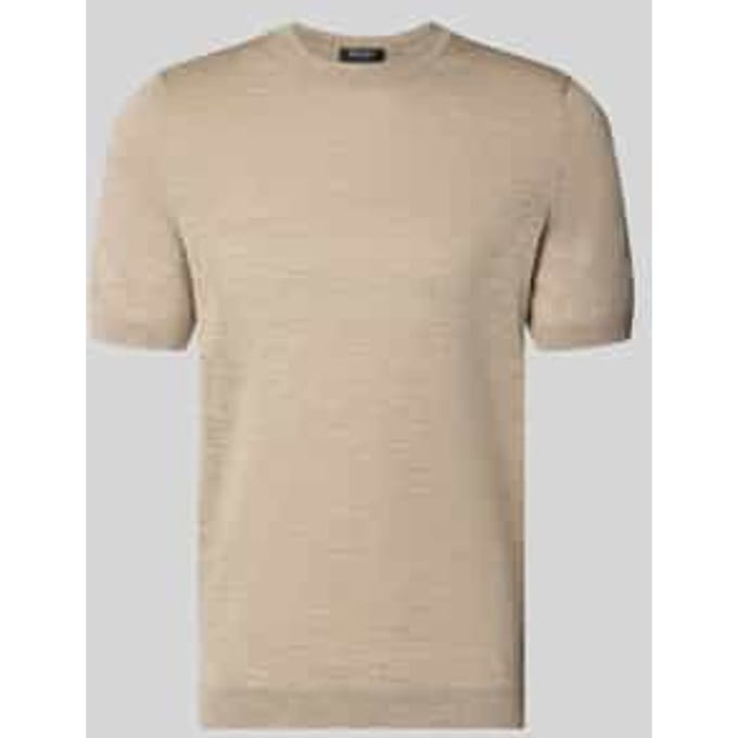 gebreid shirt met ronde hals