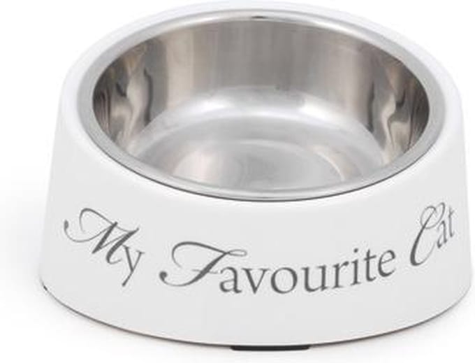 Designed by Lotte - Kattenvoerbak - Wit - Diam. 14 cm