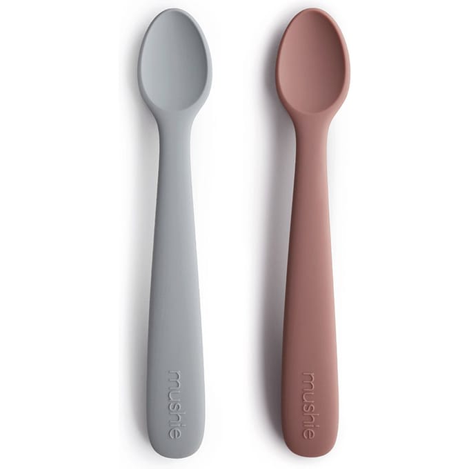 Mushie -  Siliconen Babylepels - Stone / Cloudy Mauve