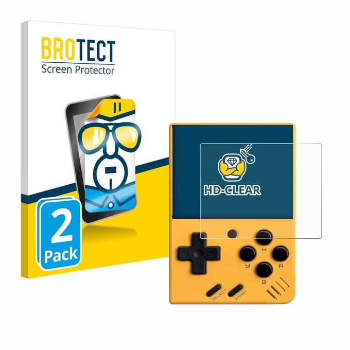 BROTECT - Screenprotector voor Miyoo Mini V4 - Folie Beschermfolie transparant 2 Stuks