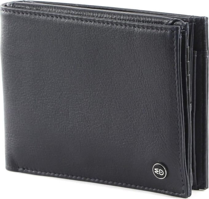 MANDARINA DUCK Leren Portemonnee Downtown Wallet Navy Donkerblauw