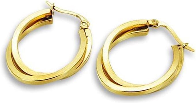 Amanto Oorbellen Devi Gold - 316L Staal - Ovaal - 30x24mm