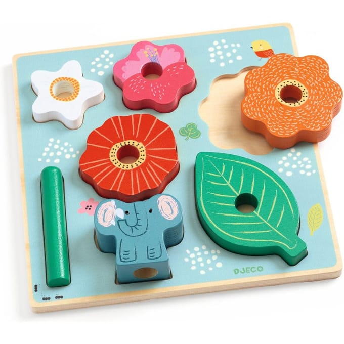 DJECO puzzel en stapeltoren Happy 18 mnd+