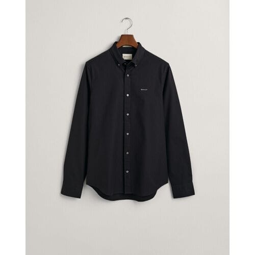 Gant Overhemd Slim Pinpoint Oxford Button Down Zwart / male