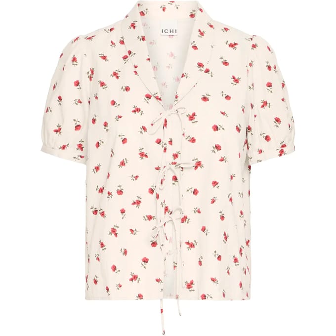 Regular fit blouse met vetersluiting, model 'ROSEY'