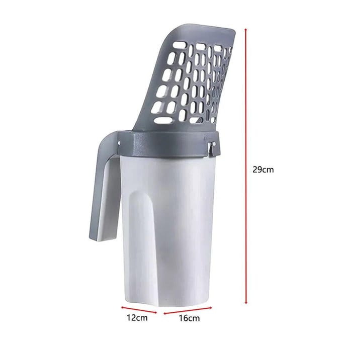 Pelle à litière pour chat, filtre, nettoyage des toilettes, ramasseur de déchets, bac à litière pour chat, autonettoyant, fournitures pour chats, accessoire gris