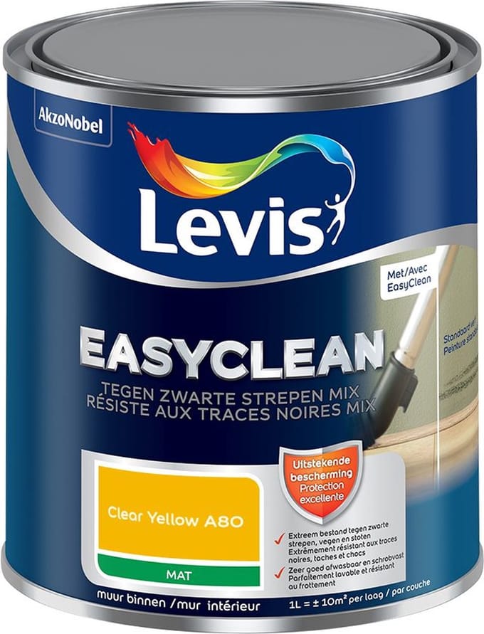 Levis - Easyclean Tegen Zwarte Strepen Mix - Clear Yellow A80 - Mengverf - 1 L