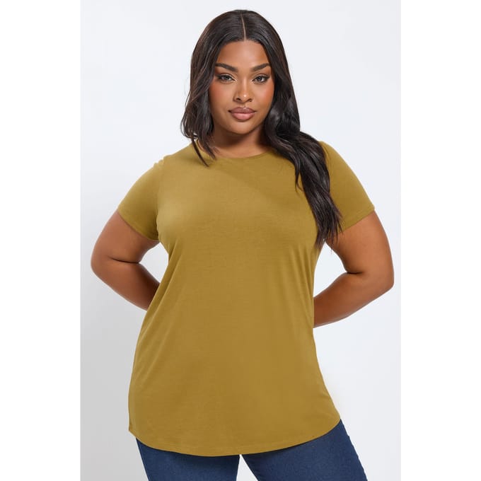 Yours Chartreuse Tshirt Met Korte Mouwen Size 58-60