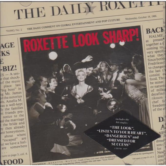 CD ROXETTE Roxette Look Sharp 7910982 EMI 1988 Europa Rock Gebruikt gray