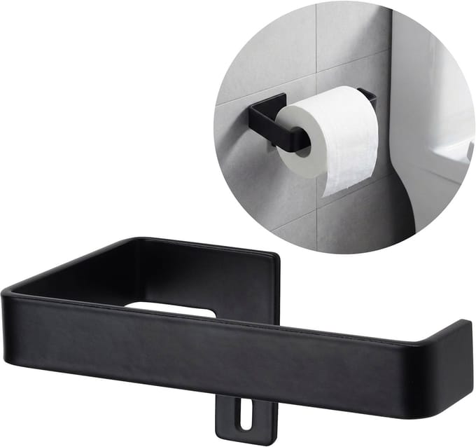SKOGSVIKEN Zwarte toiletrolhouder, metalen wandhouder