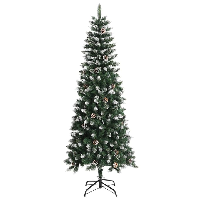 vidaXL - Kunstkerstboom - met - standaard - 210 - cm - PVC - groen