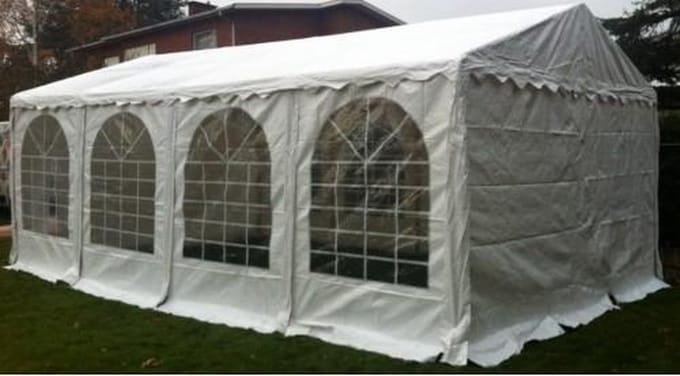 Premium Partytent PVC 6x8x2 mtr in Wit