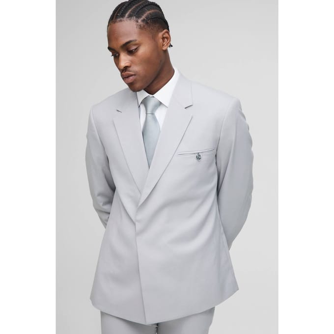 Ontspannen pasvorm boxy blazer | Grey | Size 38