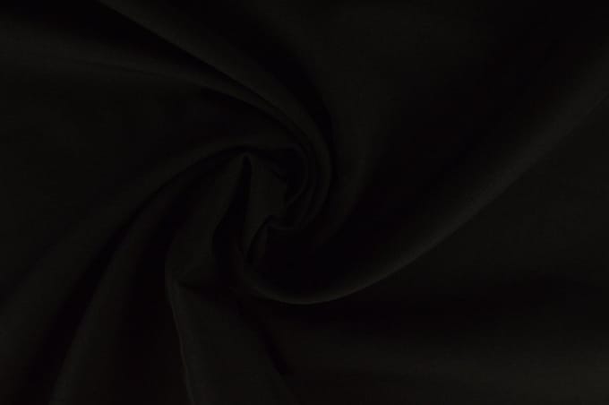 25 meter brandwerende stof - Zwart - 100% polyester