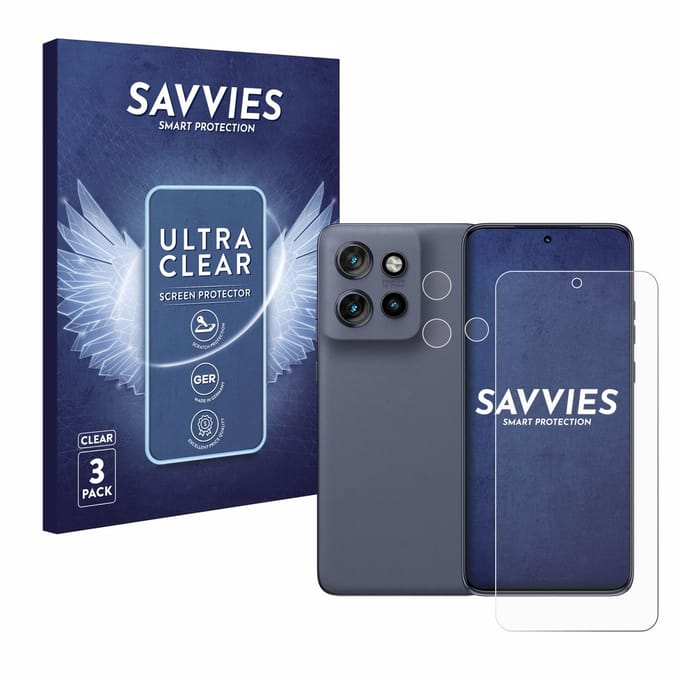 Savvies - Screenprotector voor Motorola Edge 60 Neo (Voor+Camera) - Folie Beschermfolie transparant 6 Stuks