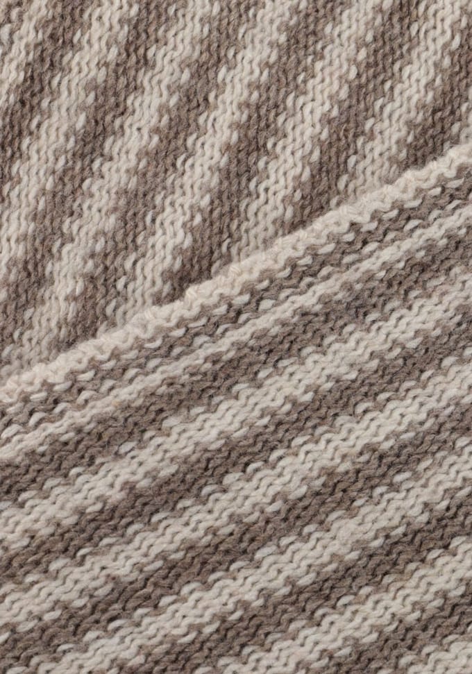 Notre-V Kaia Stripe Sjaals Dames - Taupe - Maat ONESIZE