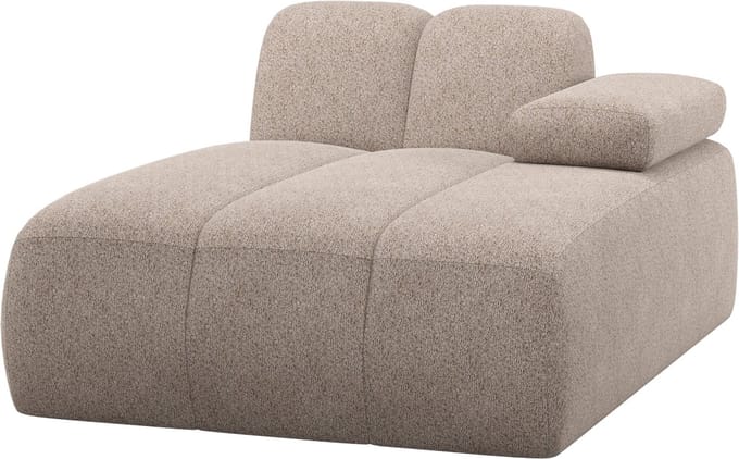 WOOOD Mojo Chaise Longue Element Bank Rechts - Wollig - Donkerzand