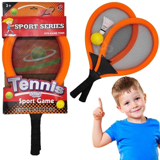 WOOPIE Grote Badminton Tennisrackets voor Kinderen Set + Shuttlecock Bal
