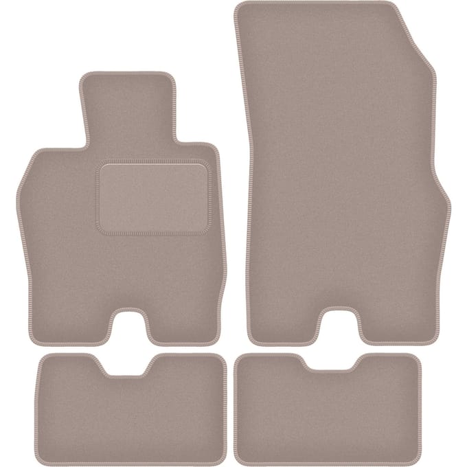 Beige velours vloermatten voor: BMW i8 L12 Coupé (2014-2022)