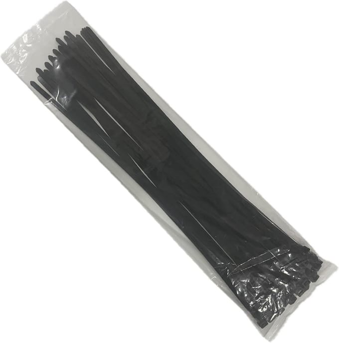 Extra grote ritsbanden voor buiten 500 mm x 4,8 mm zwart zak van 100