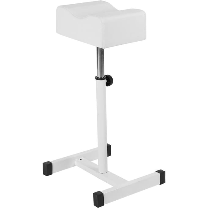 Chaise cosmétique réglable en hauteur, tabouret confortable avec coussin blanc white
