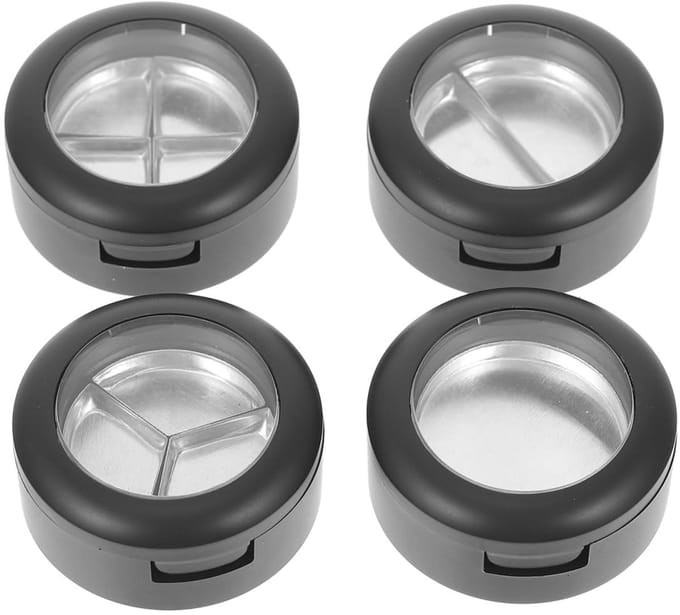 Allecto - Lege oogschaduwdoos - Make-up organizer - Compact formaat - Oogschaduw en lippenstift - Praktisch voor op reis - Draagbare make-upkoffer
