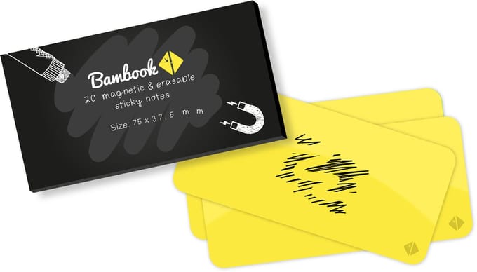 Bambook Sticky Notes - Geel - 75x37,5mm (Rechthoekig)