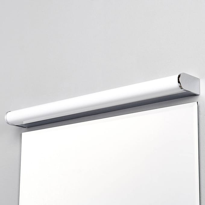 Lindby LED wandlamp Philippa, afgerond, 58cm, chroom, IP44