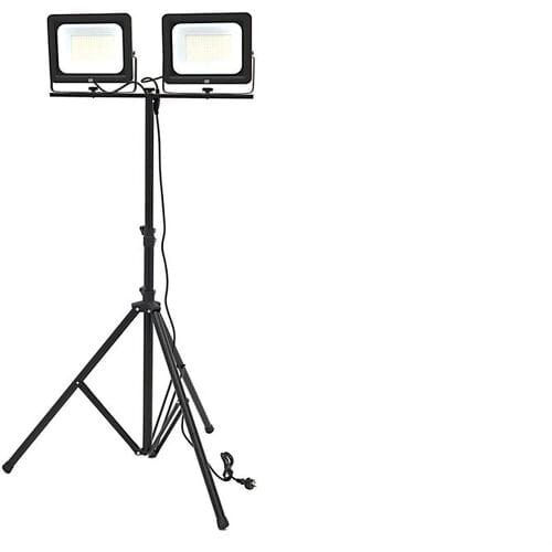 Dubbele LED bouwlamp 2 x 150W 2 x 15.500 lumen met statief 5000K