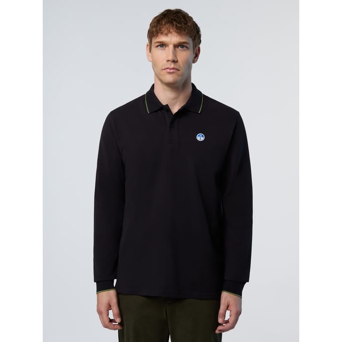 North Sails Polo Shirt Lange mouwen met kraagprint