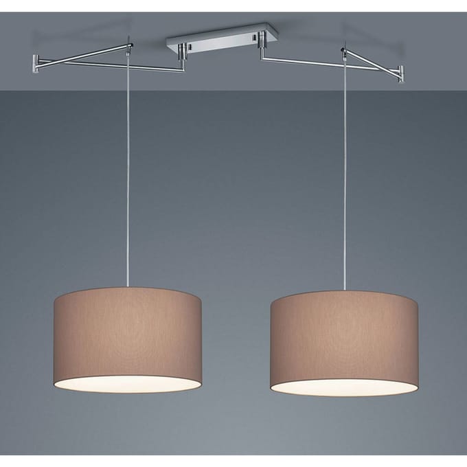 Helestra Certo hanglamp cilinder 2-lamps mocca