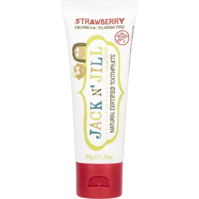 Jack n' Jill, Certified Natural Toothpaste, Strawberry Flavor, 1.76 oz (50 g) beige