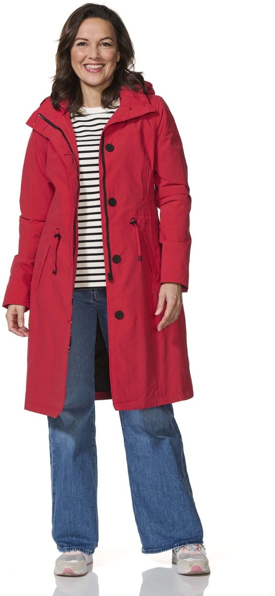 Happy Rainy Days Lange Regenjas Dames Porto Rood
