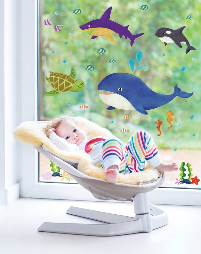 Muurstickers met zeedieren voor decoratie