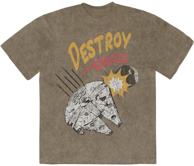 Disney Star Wars - Destroy Death Star Heren Tshirt - S - Groen