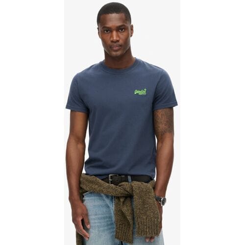 Superdry Essential T-Shirt Donkerblauw (navy) - Maat 3XL - Heren