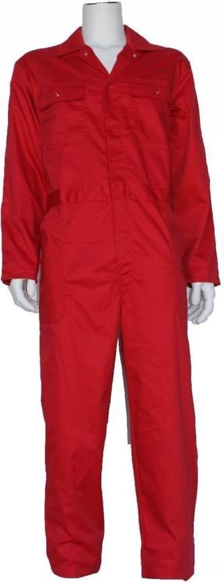 Overall polyester/katoen rood maat 51
