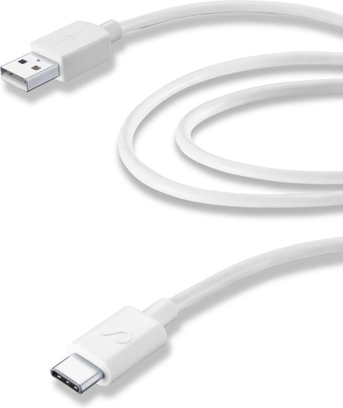 Cellularline - Usb kabel, usb-a naar usb-c 2m tablet, wit