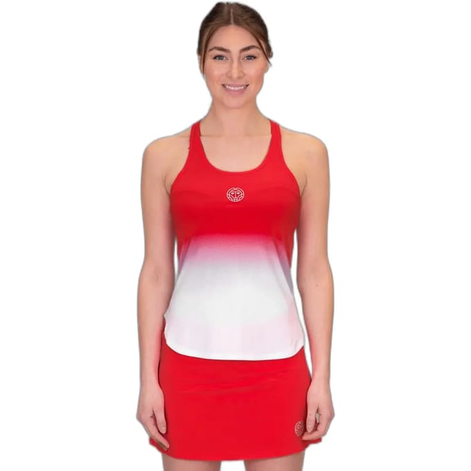 BIDI BADU Crew Gradiant Tanktop Dames-Rood,Wit