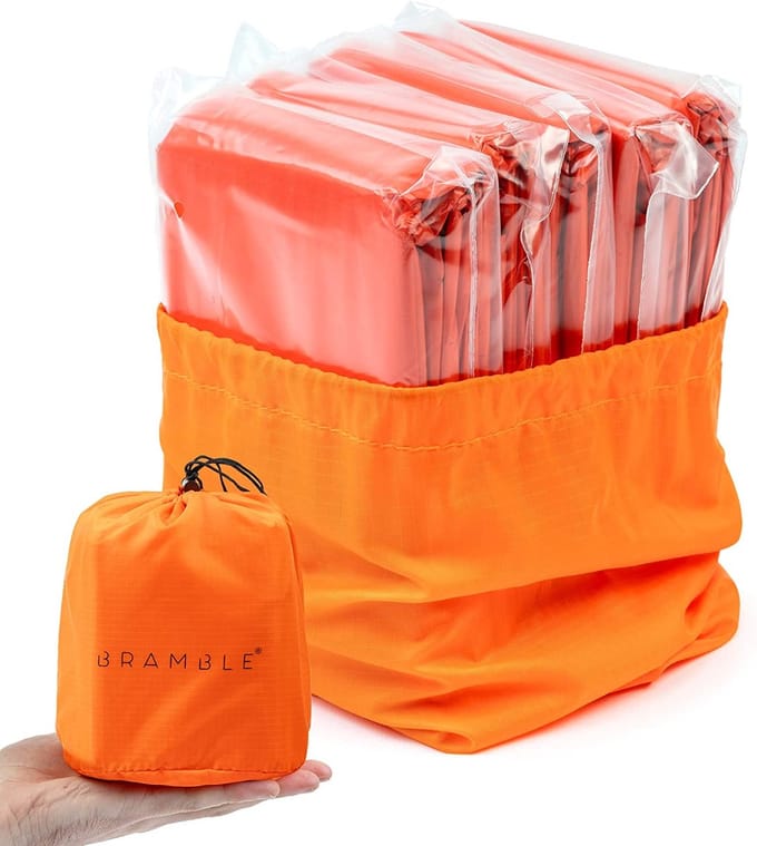 Bramble – Noodslaapzak 213 X 91 Cm Polyetheen Oranje 5 Stuks