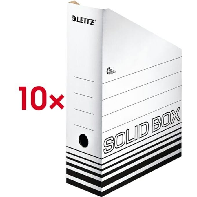 Leitz Solid 4607 4607-00-01 Tijdschriftencassette DIN A4 Wit, Zwart Karton (dun) 1 stuk(s)