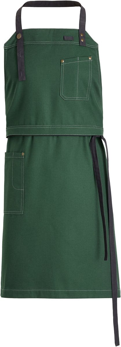 Kentaur Raw bib apron w. pockets 30360-135 - Bottle Green - UNI