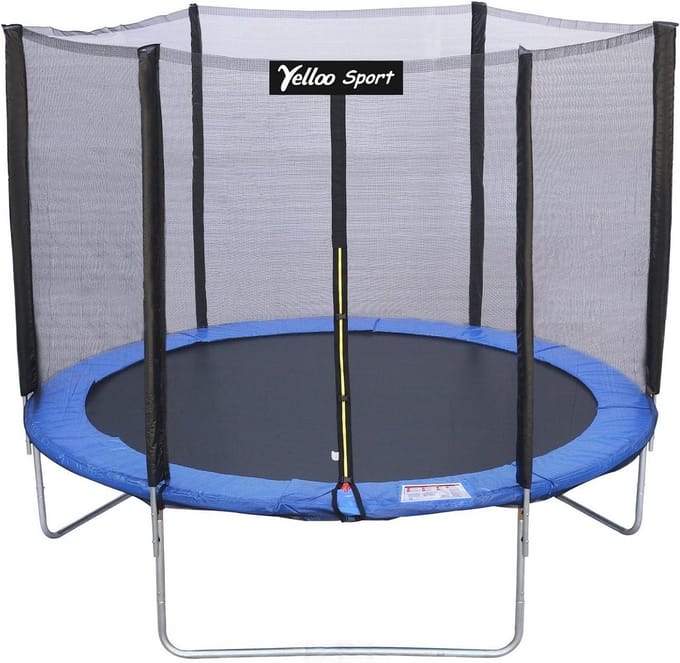 Tuin Trampoline - Springmat Kinderen - Buiten Spelen - Inclusief Veiligheidsnet - 185 cm Diameter - Blauw