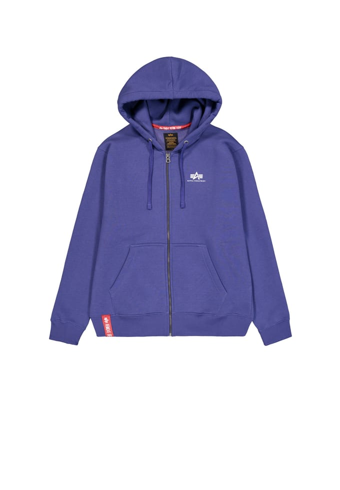 Hooded sweatshirt met rits Alpha Industries Basic Small Logo