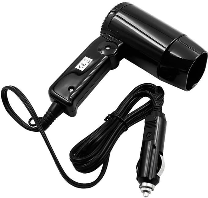 Dailygoods - Mini Reishaardroger 12V Opvouwbaar voor Auto en Caravans