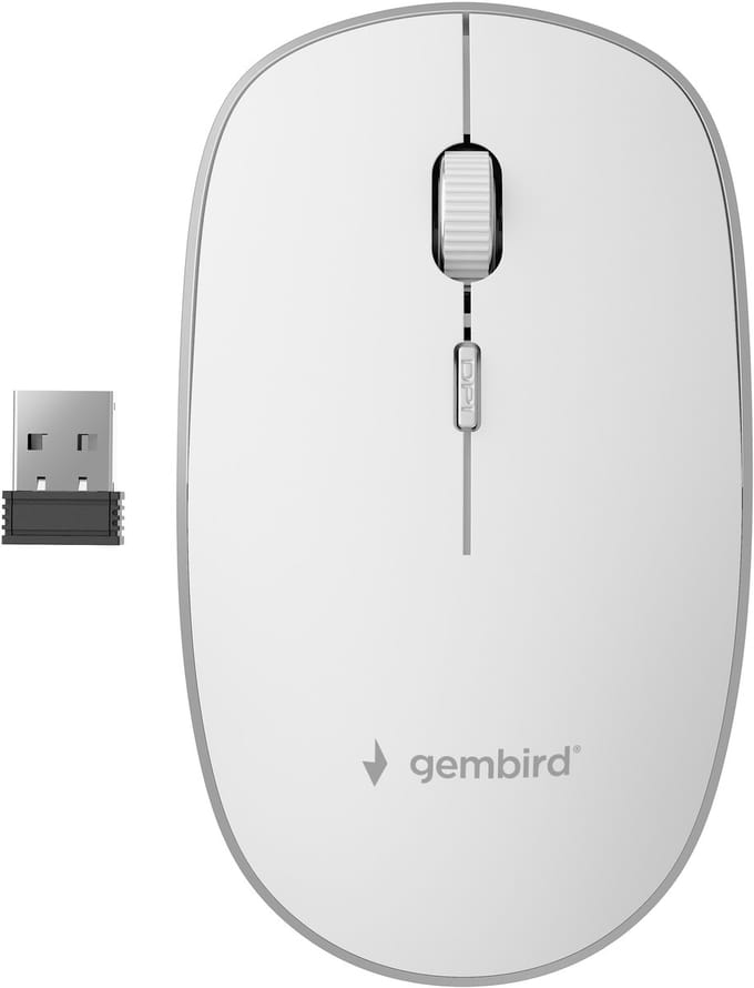 Gembird Wireless optical mouse 4B-01 - Muis - Optisch - 4 knoppen - Wit
